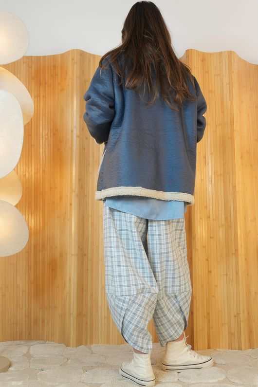 Shearling Flight Jacket Denim /45=